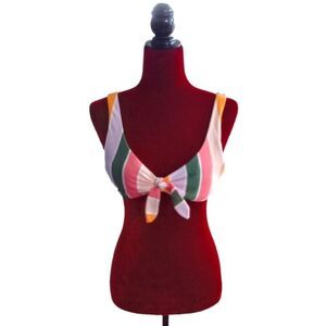 Hollister Swim Be The Sunshine Bathing Suit Top TOP ONLY Size M Front Bow